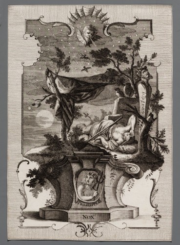 Ornamentprent. Nox / Proserpina.