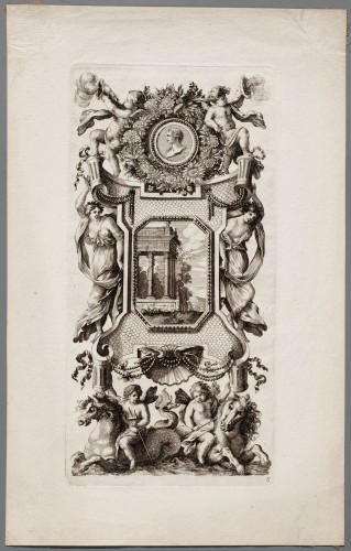 Ornamentprent. Livre de diverses grotesques, peintes dans le Cabinet de la Reine Régente, au Palais Royal (kopie).