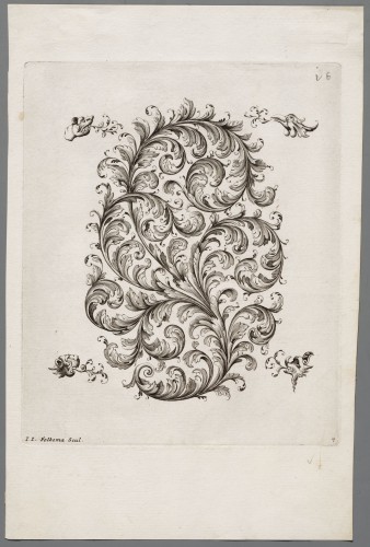 Ornamentprent. Liure de Feuillages et d’Ouvrages d’Orfevrerie (Nederlandse kopie).