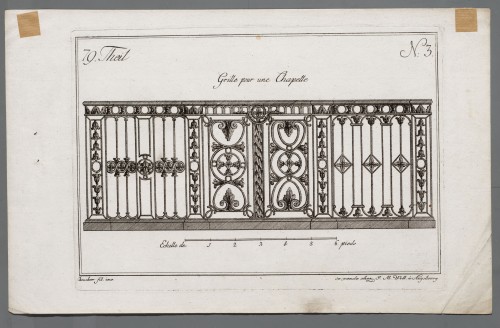 Ornamentprent. Grille / Gitter.