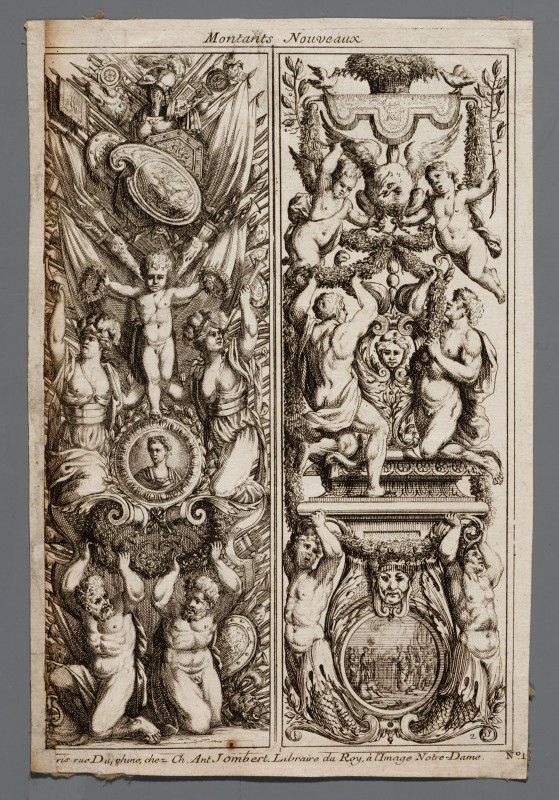Ornamentprent. Montants Nouveaux. Titelblad.