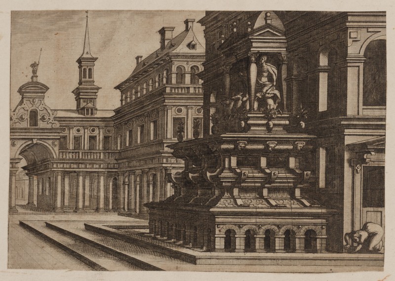 Ornamentprent. Artis Perspectivae.