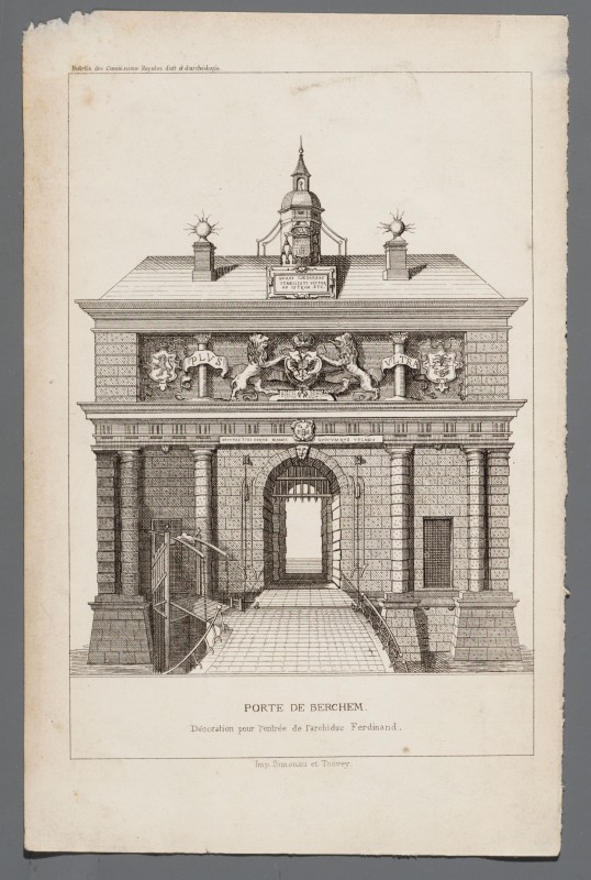 Ornamentprent. Porte de Berchem. Boekillustratie.
