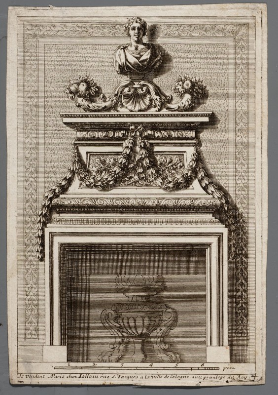 Ornamentprent. Cheminées à l'italienne.