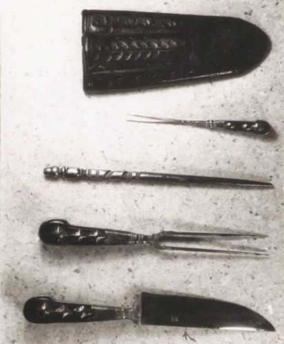 Etui met mes en vork