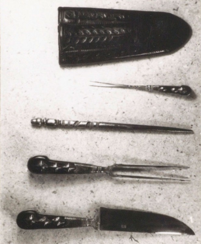 Etui met mes en vork